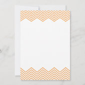 Elegante Orange Zickzack Graduation Party Einladun Einladung (Rückseite)