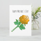 Elegante Orangefarbene Rose Karte (Stehend Vorderseite)