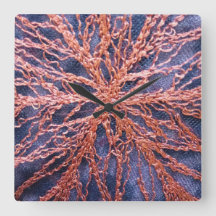 Elegante Orangenindigstickerei in übergroßer Größe