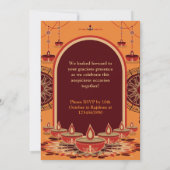 Elegante Orangenmandala Einladung (Rückseite)