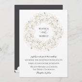 Elegante Orchid Blumenzeremonie Einladung (Vorne/Hinten)