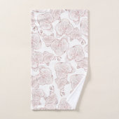 Elegante Orchid Botanical Monogram Wedding Badhandtuch Set (Handtuch)