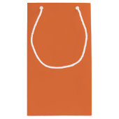 Elegante Orchid einfache, orange Blume mit Namen Kleine Geschenktüte (Rückseite)