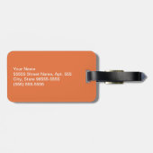 Elegante Orchid einfache, reichhaltige orange Blum Gepäckanhänger (Rückseite horizontal)