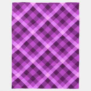 Elegante Orchid Lila Karierte große Fleece Blanket