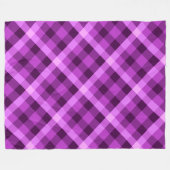 Elegante Orchid Lila Karierte große Fleece Blanket (Vorderseite (Horizontal))