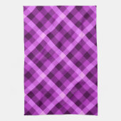 Elegante Orchid Lila Karierte Küchentücher (Vertikal)