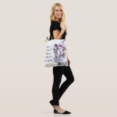 Elegante Orchid & Quote Tote Tasche (Am Model)