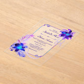 Elegante Orchid Wedding Acryleinladungen (Ablage )