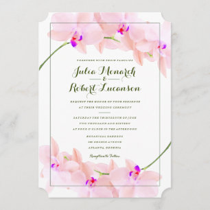 Elegante Orchid Wedding Einladung