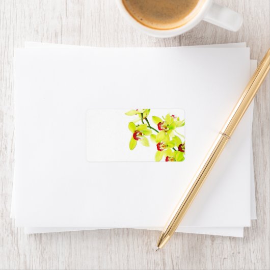 Elegante Orchid Wedding oder General Blank Adressaufkleber (Insitu)