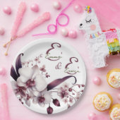 Elegante Orchid Wedding Paper Plate Pappteller (Party)