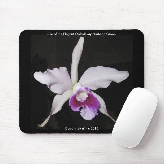 Elegante Orchidee Mousepad 1 (Mit Mouse)