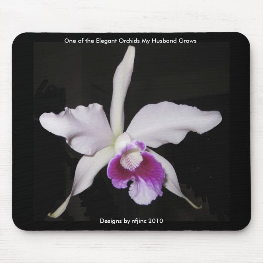 Elegante Orchidee Mousepad 1 (Vorne)