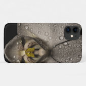 Elegante Orchideen-Blume, grau Case-Mate iPhone Hülle (Rückseite (Horizontal))