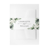 Elegante Orchideen Bohemische Hochzeit Einladung Einladungsbanderole (Vorderseite Beispiel)