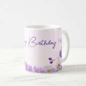 Elegante Orchideen-Geburtstags-Tasse Kaffeetasse (VorderseiteRechts)