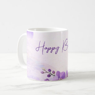 Elegante Orchideen-Geburtstags-Tasse Kaffeetasse