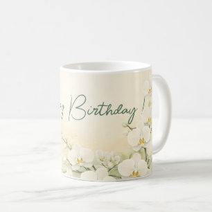 Elegante Orchideen-Geburtstags-Tasse Kaffeetasse