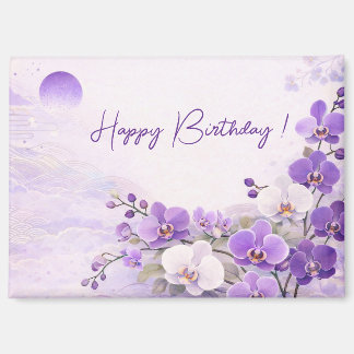 Elegante Orchideen-Geburtstagsfeier Magnet