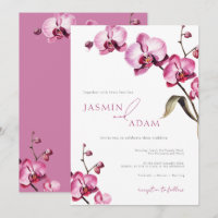 Elegante Orchideen-Hochzeit in Rosa