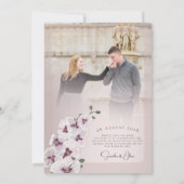 Elegante Orchideen-Hochzeit Save the Date (Rückseite)