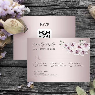 Elegante Orchideen-Hochzeits-Antwortkarte RSVP Karte