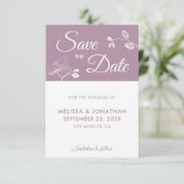 Elegante Orchideen Moderne Blumen Save the Date (Stehend Vorderseite)