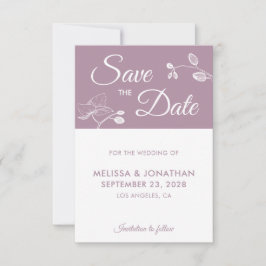 Elegante Orchideen Moderne Blumen Save the Date