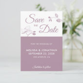 Elegante Orchideen Moderne Blumen Save the Date (Stehend Vorderseite)