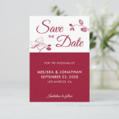 Elegante Orchideen Moderne Blumen Save the Date (Stehend Vorderseite)