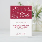 Elegante Orchideen Moderne Blumen Save the Date (Stehend Vorderseite)