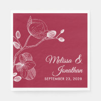 Elegante Orchideen Moderne Hochzeit Rot