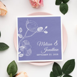 Elegante Orchideen Moderne lila Hochzeit Napki Serviette