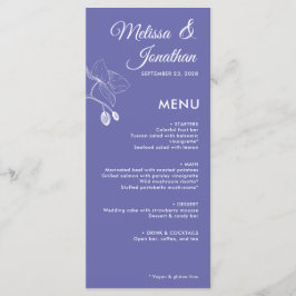 Elegante Orchideen Romantische Blumen Moderne Hoch Menükarte