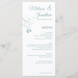 Elegante Orchideen Romantische Blumen Moderne Hoch Menükarte