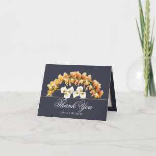 Elegante Orchideen- und Lilien-Botanik-Schöne-Dank Dankeskarte