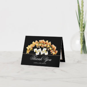 Elegante Orchideen- und Lilien-Botanik-Schöne-Dank Dankeskarte