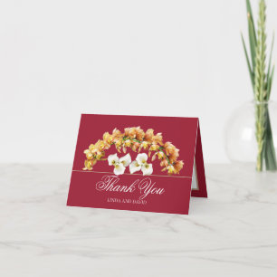 Elegante Orchideen- und Lilien-Botanik-Schöne-Dank Dankeskarte
