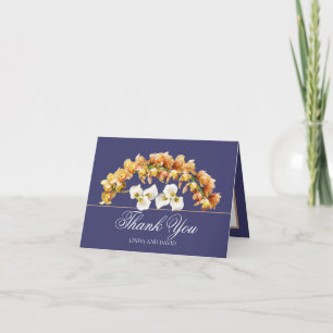 Elegante Orchideen- und Lilien-Botanik-Schöne-Dank Dankeskarte