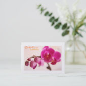 Elegante Orchideen-Visitenkarte Visitenkarte (Stehend Vorderseite)