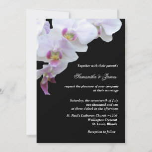 Elegante Orchideen zum Hochzeitsfeiern Einladung