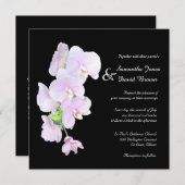 Elegante Orchideen zum Hochzeitsfeiern Einladung (Vorne/Hinten)