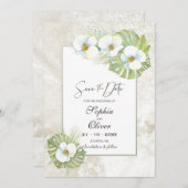 Elegante Orchids Blumenhochzeit speichern das Datu Save The Date (Vorne/Hinten)