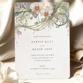 Elegante Orchids Hochzeit Delikate Pastel Florals Einladung