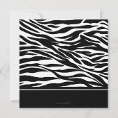 Elegante Orchids Zebra Print Wedding Einladungen (Rückseite)