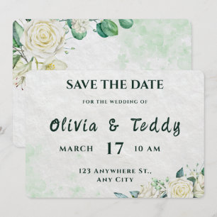 Elegante organische moderne Hochzeit - Merken Sie Save The Date