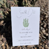 Elegante Organpfeife Kaktus Save the Date Einladun