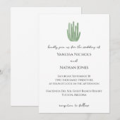 Elegante Orgelpfeife Kakteen Wedding Einladung (Vorne/Hinten)