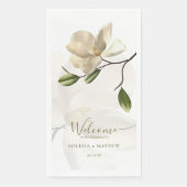 Elegante Oriental White Magnolia Wedding Serviette (Vorderseite)
